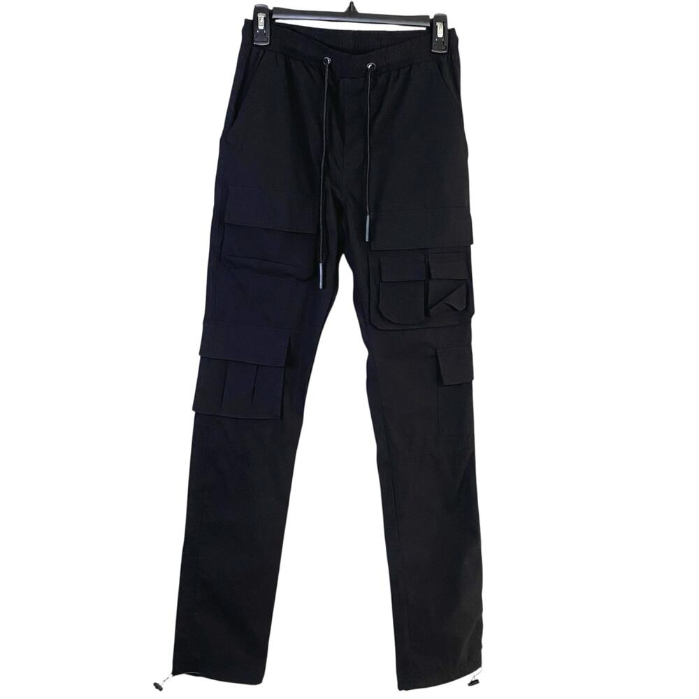 Fashion Nova Men Small Black Cargo Skinny Trousers